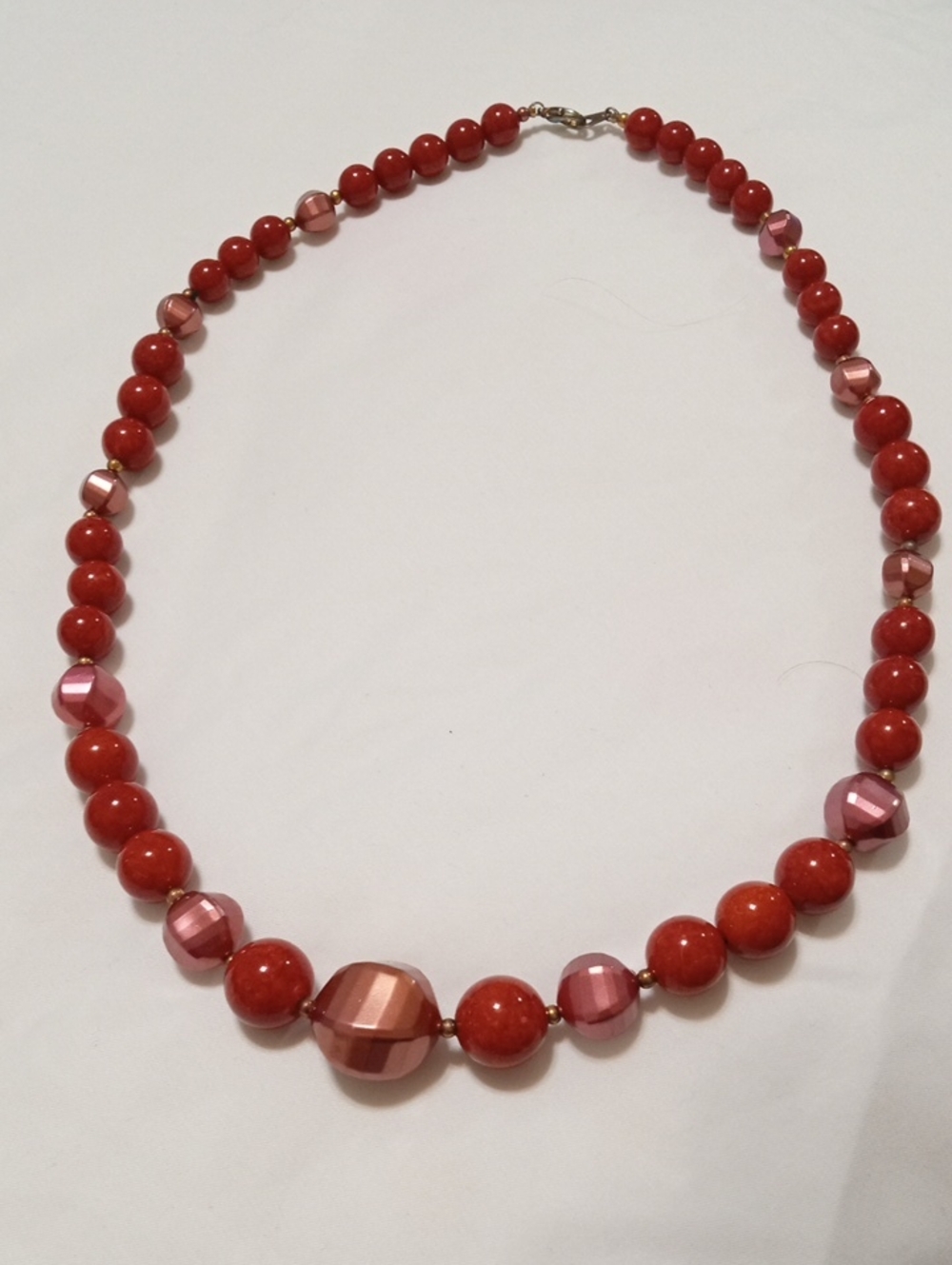 Red Beaded Necklace - Elegant Women’s Jewelry